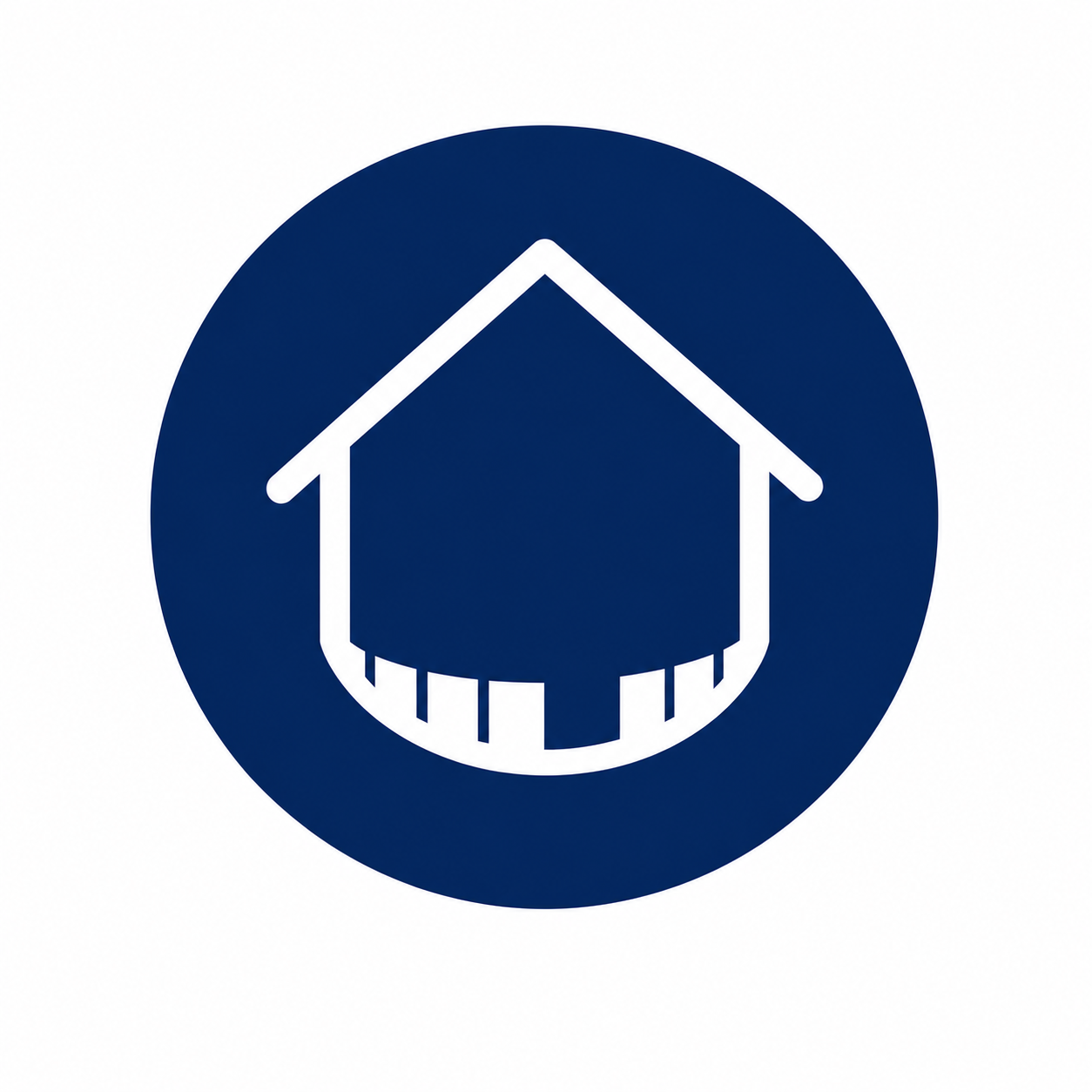 Toothless Not Homeless logo: a house with teeth